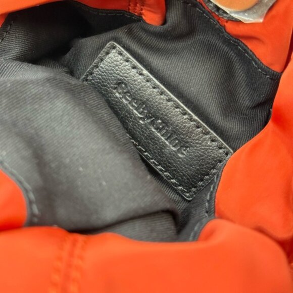 🆕 SEE BY CHLOE 🧿 NWOT Mini Flo Shoulder Bag, Red Nylon - Picture 13 of 16